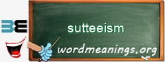 WordMeaning blackboard for sutteeism